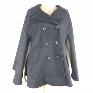 Trina Turk XL 14 Wool Blend Cape Double Breasted